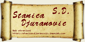 Stanica Đuranović vizit kartica